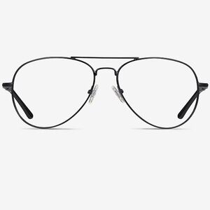 ALDO unisex black metal aviator reader frames